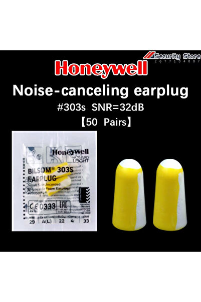Choice 50 زوجًا من سدادات الأذن هانيويل 303S المضادة للضوضاء للنوم، صغيرة الحجم، تعمل على تقليل الضوضاء الصناعية، نسبة الإشارة إلى الضوضاء = 32d
