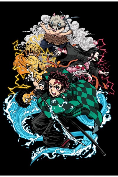 OEM Poster Grupul Demon Slayer, 61x90cm, Zumzeria