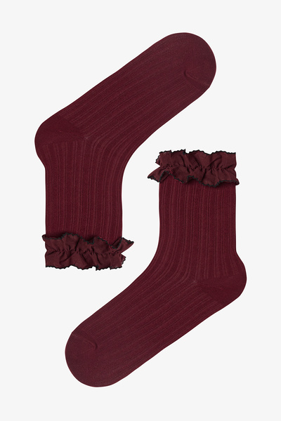 Penti Pamuklu Bilek Kısmı Fırfırlı Soket Çorap
