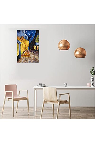ALAYRA International ألايرا: مقهى فان جوخ الشهير في التراس ليلاً - ملصق فني م...