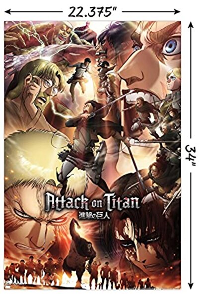 ALAYRA International ALAYRA Attack on Titan: Season 3 - Key Poster, 22.37" x ...