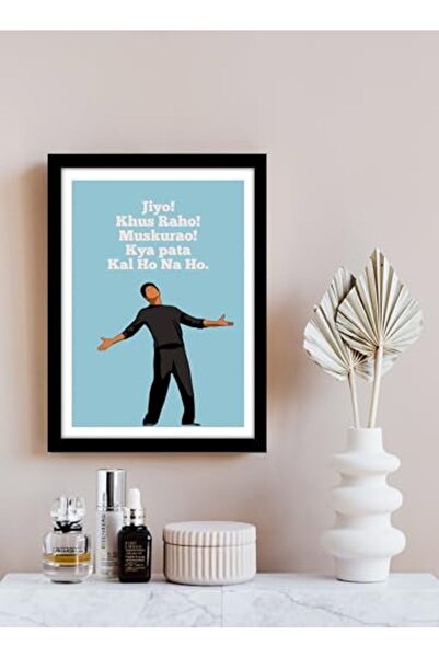 ALAYRA International ALAYRA - ملصق بوليوود Kal Ho na Ho Shahrukh Khan إطار في...