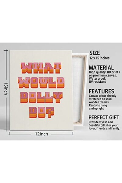 ALAYRA International ألايرا: ماذا ستفعل دوللي؟ لوحة فنية مطبوعة على قماش، ملص...