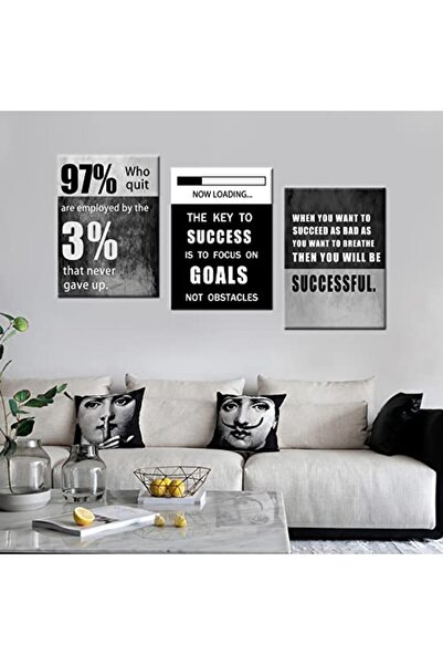 ALAYRA International ملصقات تحفيزية ملهمة من ALAYRA، لوحات قماشية للنجاح، 3 ق...