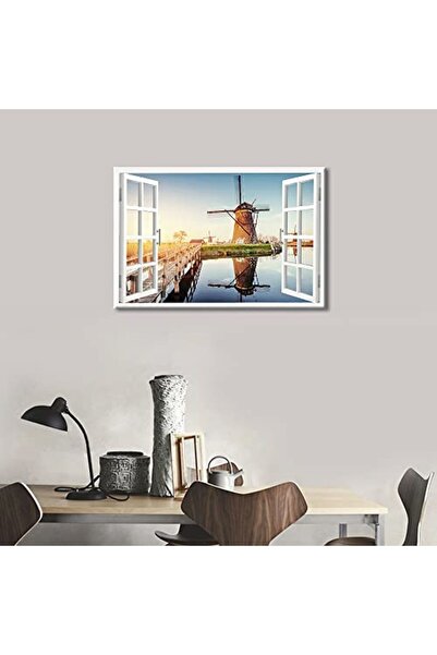 ALAYRA International لوحة قماشية مطبوعة على قماش بتصميم ثلاثي الأبعاد لمنظر ط...