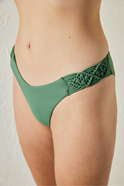 Penti Laguna Macrame Detailed Green Bikini Bottom