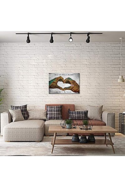 ALAYRA International لوحات جرافيتي من ألايرا، قماش، أيادي عاشق، اقتباسات حب، ...