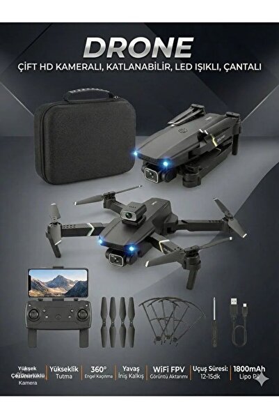 FaroxTech 968S Katlanır Uzaktan Kumandalı Drone Hd Çift Kamera Optik Akış Yerelleştirme Engel Kaçınma