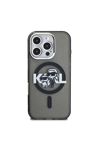 Karl Lagerfeld iPhone 16 Pro Max Kılıf Karl Lagerfeld Lisanslı Parlayan Simli...