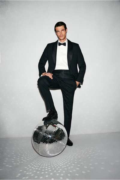 Kiğılı 6 Drop Regular Fit Standart Kesim Şal Yaka Desenli Smokin & Damatlık