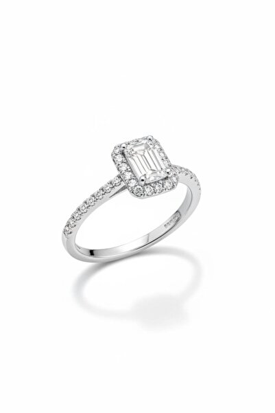 Çgk Çiğdem Gürel Kuyumculuk ÇGK Halo Baget Altın Yüzük – 8 Ayar, İnce Taşlı Ş...