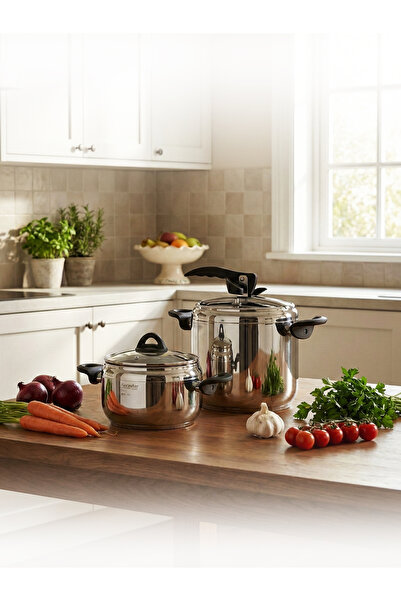 Hascevher 3,5 + 7,0 Lt Düdüklü Tencere Seti