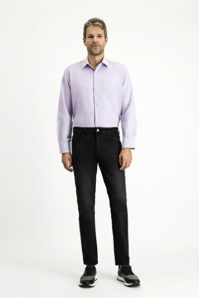 Kiğılı قميص طويل الأكمام ذو رقبة كلاسيكية من القطن أكسفورد سهل الكي