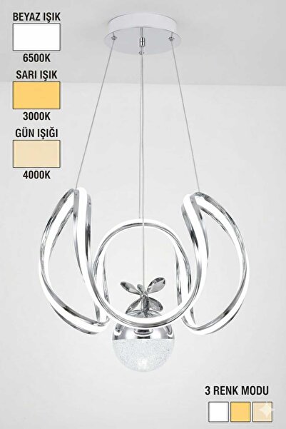 Bohem Aydınlatma Bohem Avize Ahtapot Model Tek Top Çift taraf 3 Renk LED Mode...