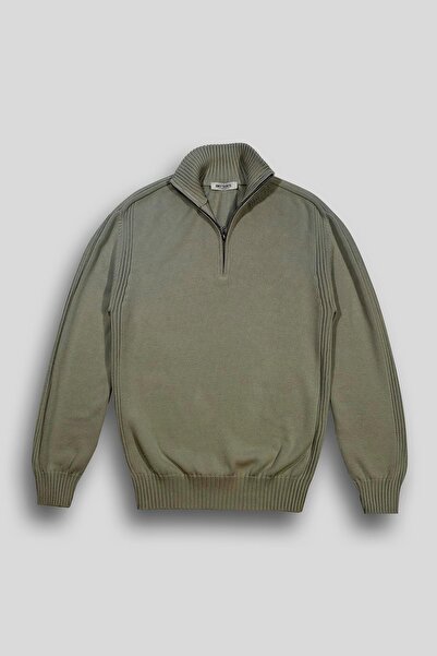 GMG FIRENZE ψηλός λαιμός Ανδρικό πουλόβερ με φερμουάρ, 100% βαμβάκι που πλένεται