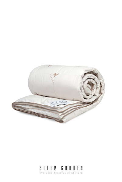 Sleep Garden Alpaka Yorgan Tek Kişilik Jüt Keten Çantalı (155x215)