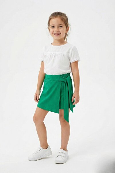 NEWKİDS Bağcıklı %100 Pamuk Penye Şort Etek