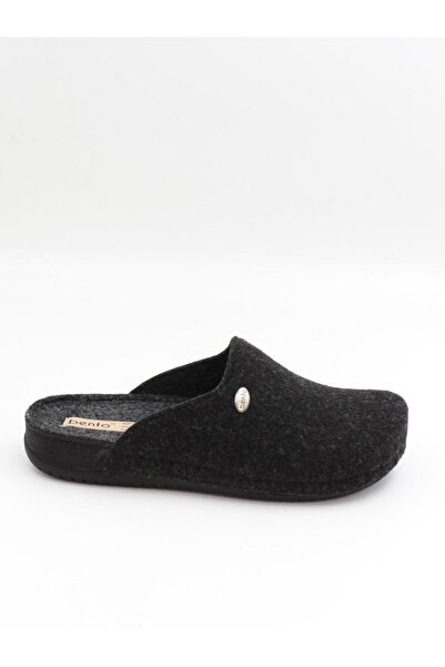 BENTO 12115 Черни зимни анатомични мъжки чехли със затворена предна част