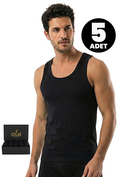 Öts Premium 5’li Erkek Atlet Süprem - Hediye Kutulu, %100 Pamuk, Ultra Yumuşak Kumaş, Etiketsiz