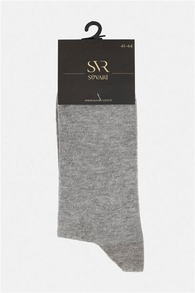 SÜVARİ Gri Düz Çorap