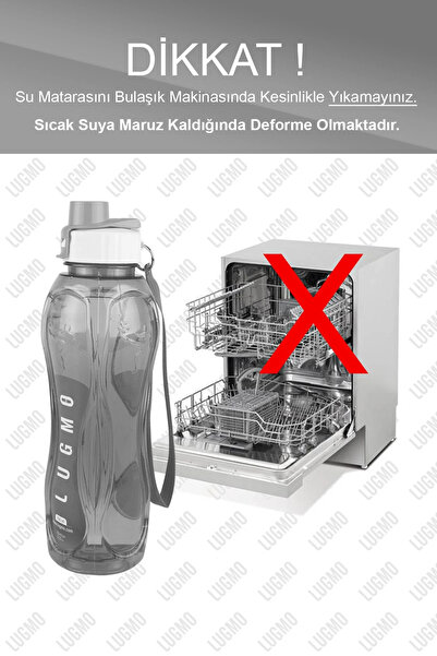 LUGMO 2 Adet Matara Suluk Kapaklı Okul Spor 750 ML