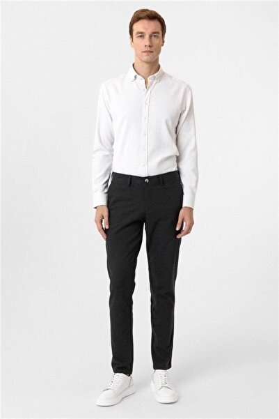 SÜVARİ Siyah Slim Armürlü Pantolon