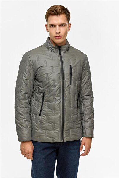 SÜVARİ Gri Slim Kapitone Mont