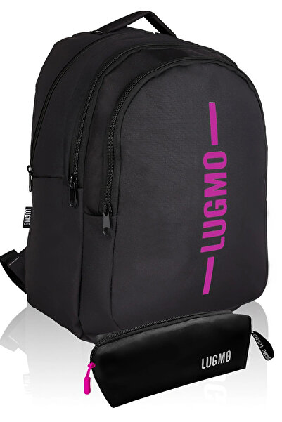 LUGMO Geantă școlară + Suport pentru pix Geantă impermeabilă pentru liceu Gea...