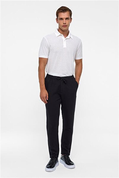 SÜVARİ Siyah Slim Düz Jogger Pantolon