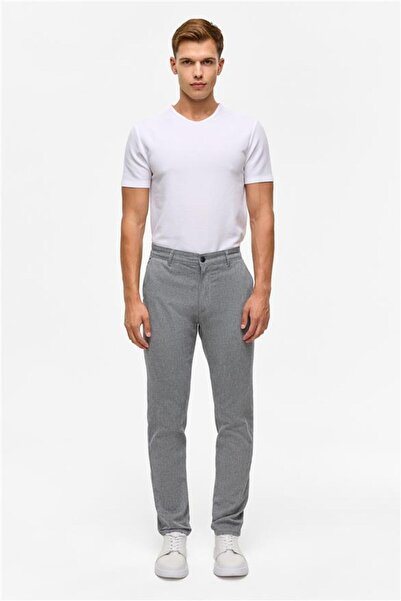 SÜVARİ Lacivert Slim Armürlü Pantolon