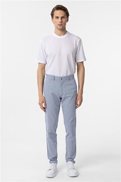 SÜVARİ Mavi Slim Armürlü Pantolon