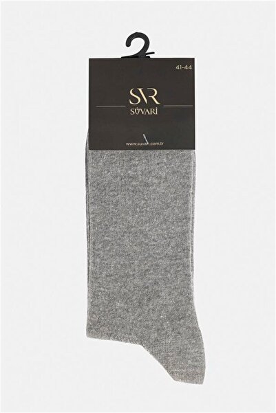 SÜVARİ Gri Düz Çorap