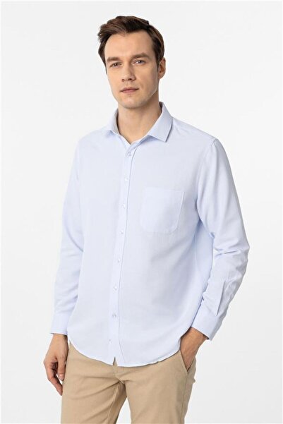 SÜVARİ Köşeli Manşet Regular Armürlü Gömlek