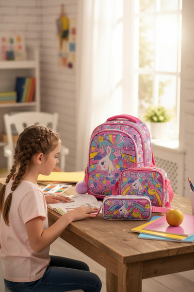 Kidessa 1661 Model Anatomical and Backed Girls and Boys Primary School Bag