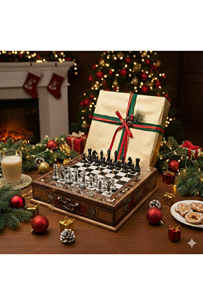 GGS GrandGiftStore Yılbaşı Hediyesi Kişiye Özel Premium Satranç Takımı, Klasi...