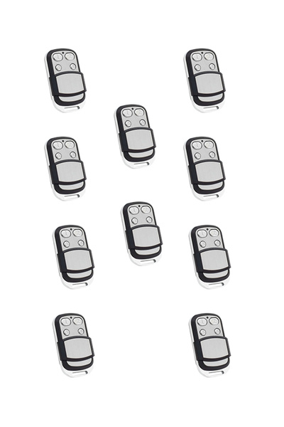 smackbio 10 Adet - 433 MHz AKILLI KODLANABİLİR OTOPARK BARİYER GARAJ KEPENK KUMANDASI (OPK-433) -