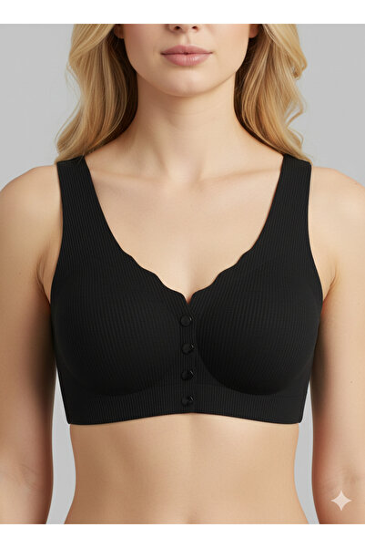 M.F.Ö LİNGERİE M.F.Ö Balensiz Lazer Kesim Dikişsiz Kaplı Önden Kopçalı (düğmeli çıt çıtlı)Sütyen Büstiyer