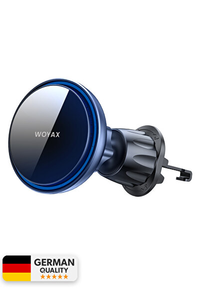 woyax Magsafe Mıknatıslı Kablosuz Şarjlı Kancalı Led Araç Içi Telefon Tutucu Araba Telefon Tutacağı iPhone