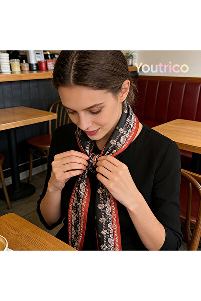 Youtrico نمط عرقي - زهرة الكاجو، أوشحة حريرية طويلة، عصابات رأس، زهور الكاجو،...