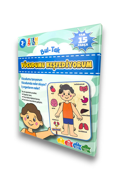 Lapin Deney Atölyesi Vücudumu Keşfediyorum – Erkek Çocuk Vücut ve Organlar Ah...