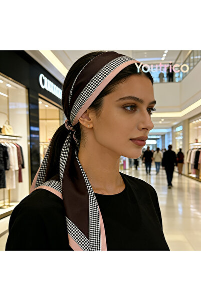 Youtrico وشاح طويل قطري 147 سم، مناسب لجميع المواسم، وشاح متعدد الاستخدامات وربطة عنق، وربطة شعر، وحزام حقيبة