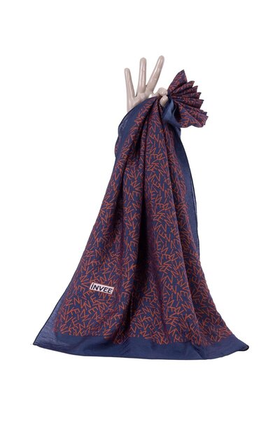Invee Aura Şal LACİVERT-TABA
