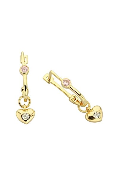 Çgk Çiğdem Gürel Kuyumculuk ÇGK 14 Ayar Kadın Kalp Sallantılı Altın Küpe