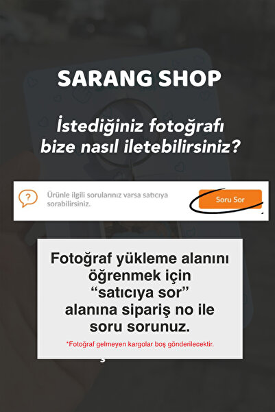 SARANG Kişiye Özel - Seni Seviyorum Yazılı Fotoğraflı Çift Taraflı Hediye Anahtarlık