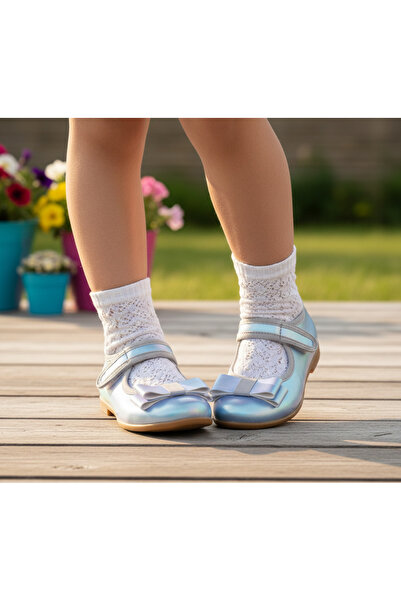 Bebbini Chloe-Özel Gün Mavi Elsa Vegan Kız Çocuk Babet