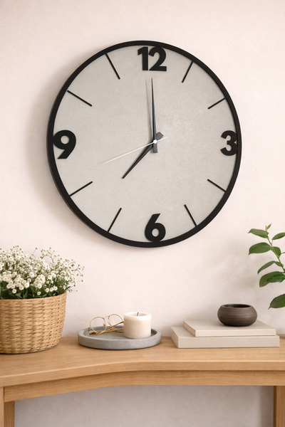 Karenza Home Modern Sera Time (Gri - Siyah ) - Akar Sessiz Mekanizmalı - Ahşa...