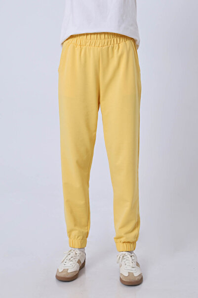 the basics Stretch Fabric Sweatpants with Elasticated Cuffs