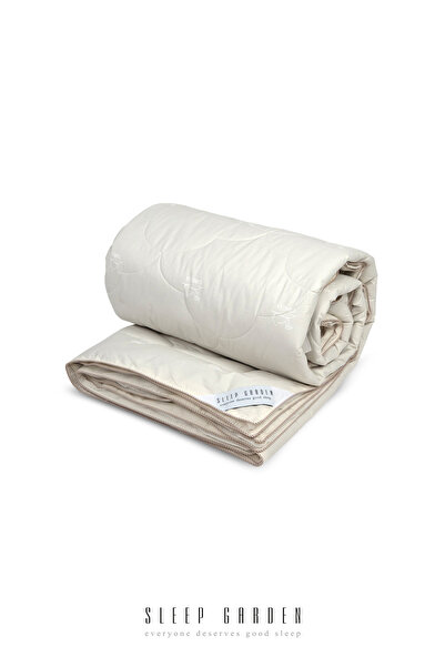 Sleep Garden Deve Tüyü Yorgan Biyeli Şık Tek Kişilik 155x215 cm Jüt Keten Çan...