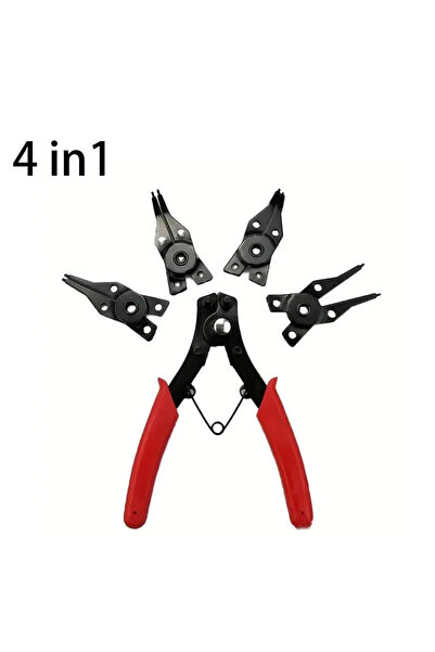 Choice مجموعة كماشة بحلقة إحكام 4 في 1، كماشة حلقية متعددة التجعيد، كماشة قابلة للإزالة، رأس تثبيت بحلقة إحكام...