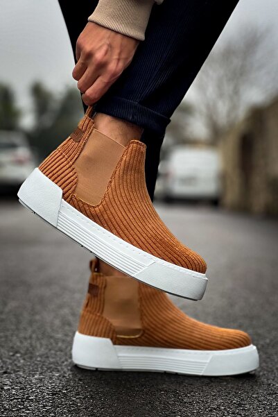 Zerenyus Cizme pentru bărbați Harmany Premium elastic din piele intoarsa maro